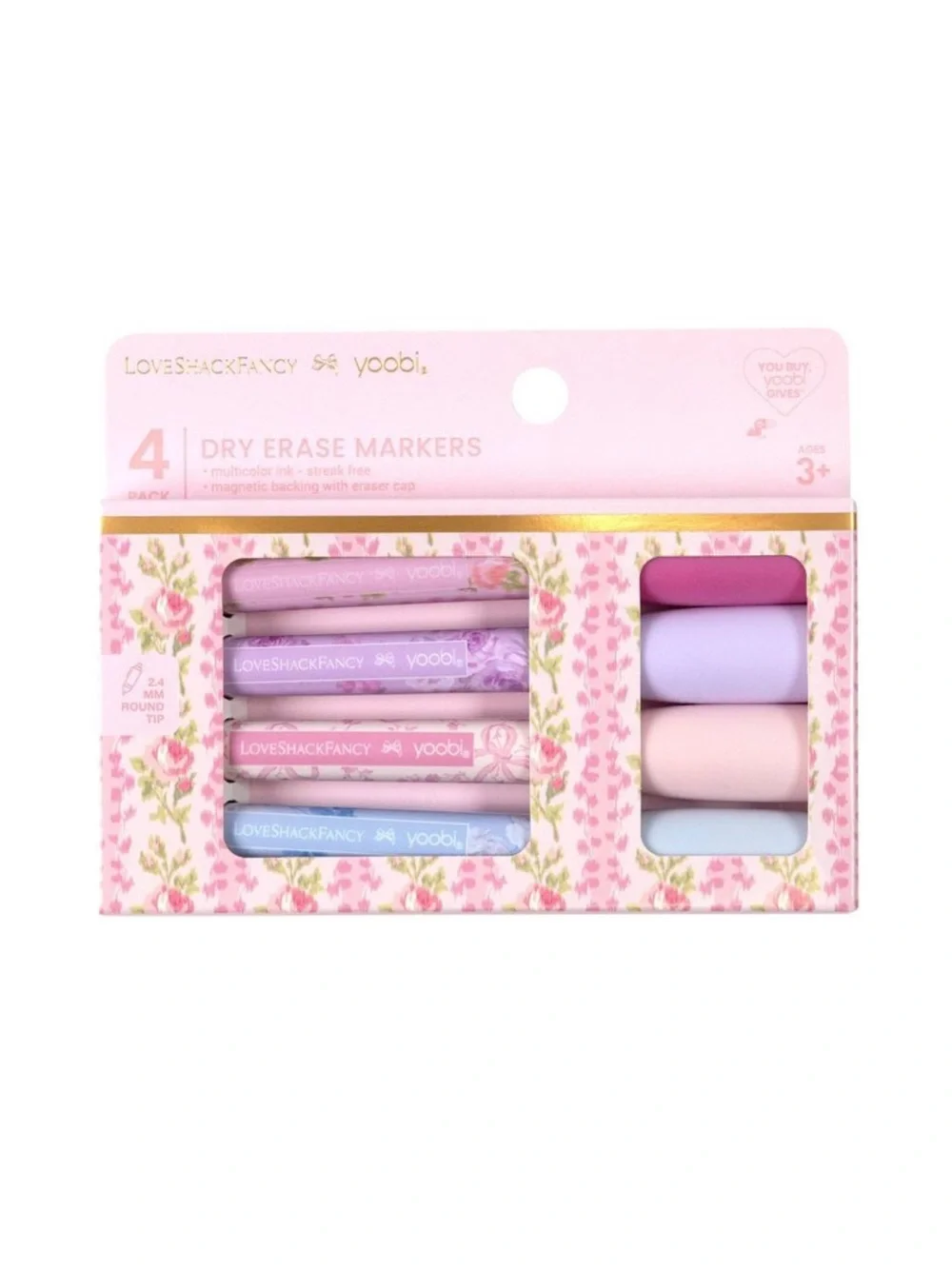 LovrShackFancy X Target - Yoobi 4 pk Dry Erase Markers